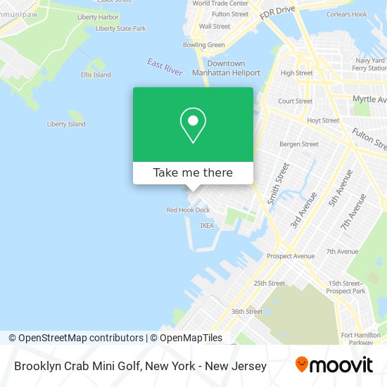 Brooklyn Crab Mini Golf map