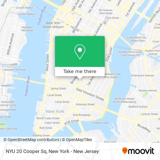 NYU 20 Cooper Sq map