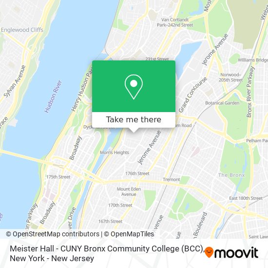 Mapa de Meister Hall - CUNY Bronx Community College (BCC)