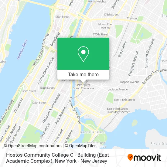 Hostos Community College  C - Building (East Academic Complex) map