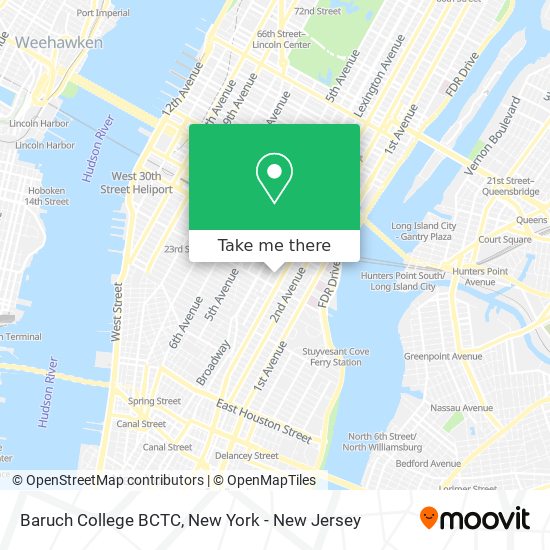 Baruch College BCTC map
