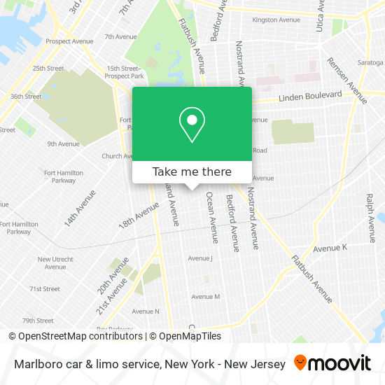 Mapa de Marlboro car & limo service