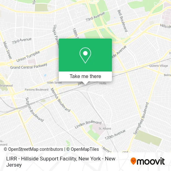 LIRR - Hillside Support Facility map