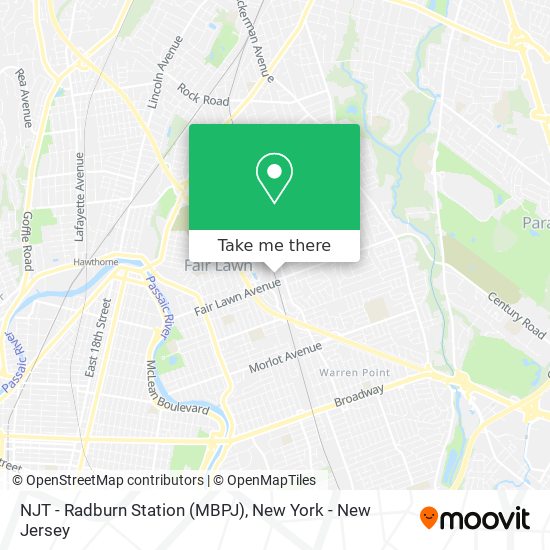 Mapa de NJT - Radburn Station (MBPJ)