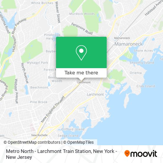 Mapa de Metro North - Larchmont Train Station