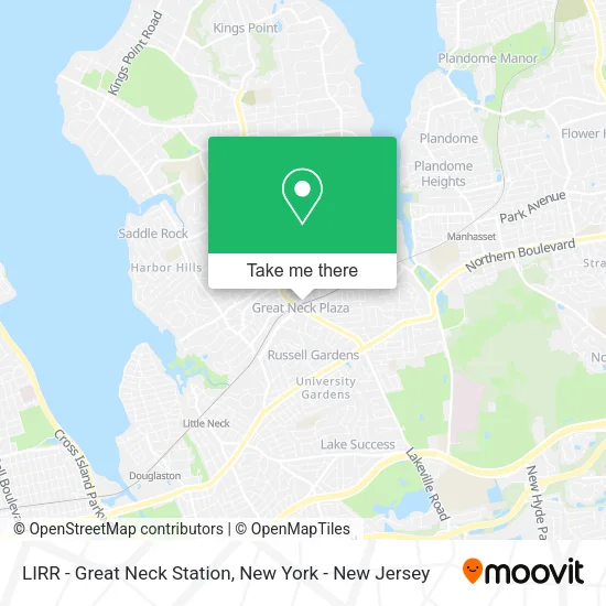 LIRR - Great Neck Station map