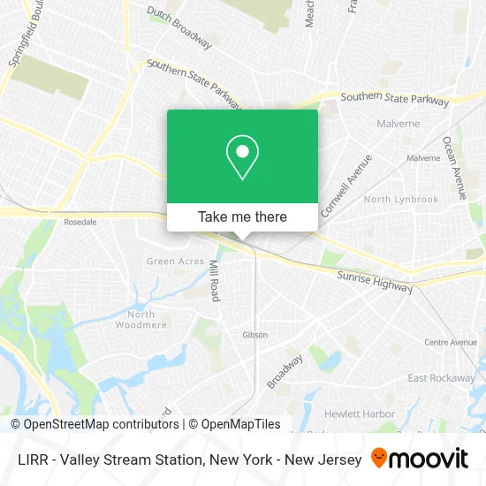 LIRR - Valley Stream Station map