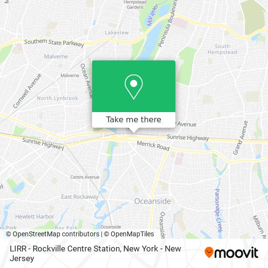 LIRR - Rockville Centre Station map