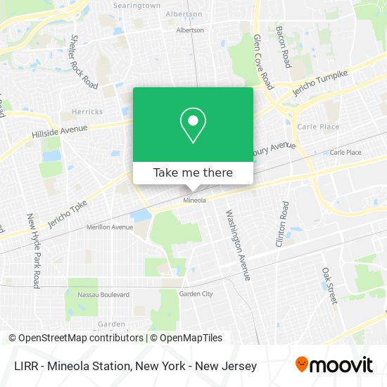 LIRR - Mineola Station map