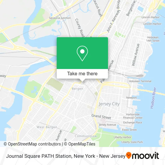 Journal Square PATH Station map