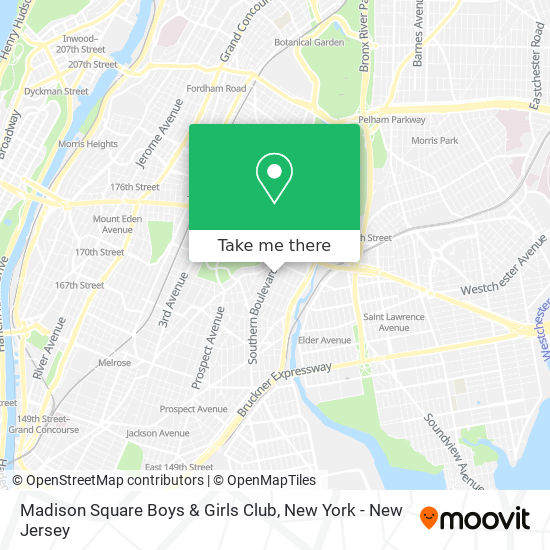 Mapa de Madison Square Boys & Girls Club