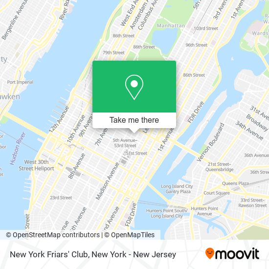 Mapa de New York Friars' Club