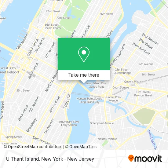 U Thant Island map