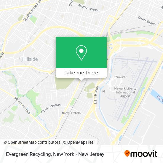 Evergreen Recycling map