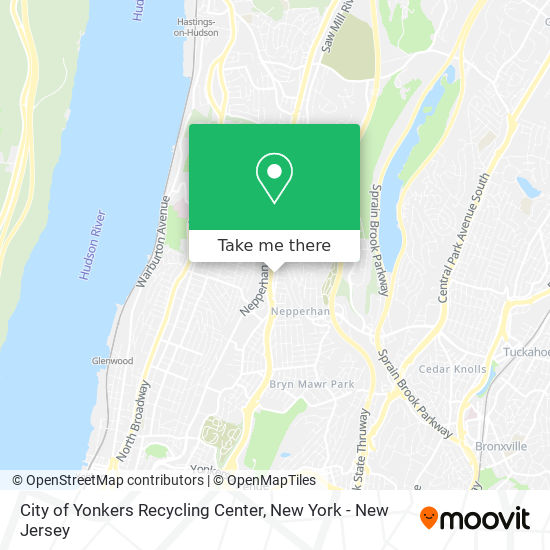 City of Yonkers Recycling Center map