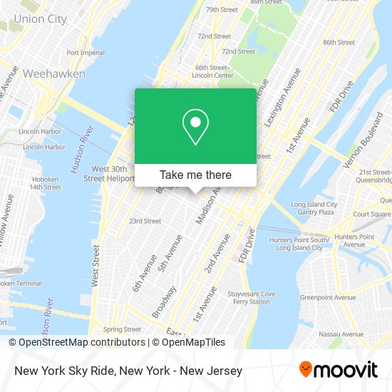 New York Sky Ride map