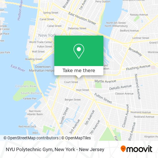 NYU Polytechnic Gym map