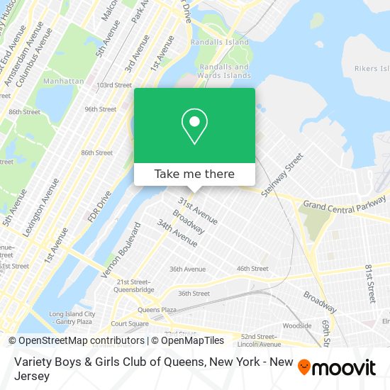 Variety Boys & Girls Club of Queens map