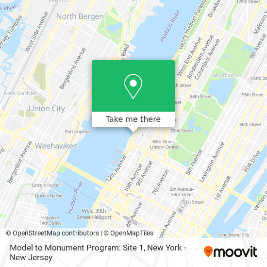 Model to Monument Program: Site 1 map