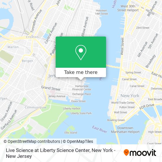 Live Science at Liberty Science Center map