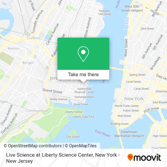 Live Science at Liberty Science Center map