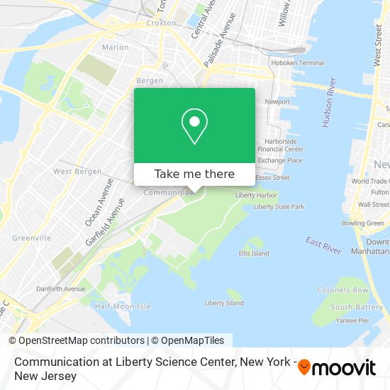 Communication at Liberty Science Center map