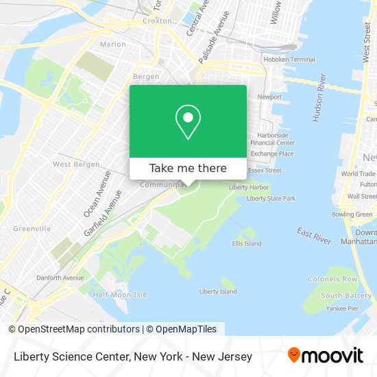 Liberty Science Center map