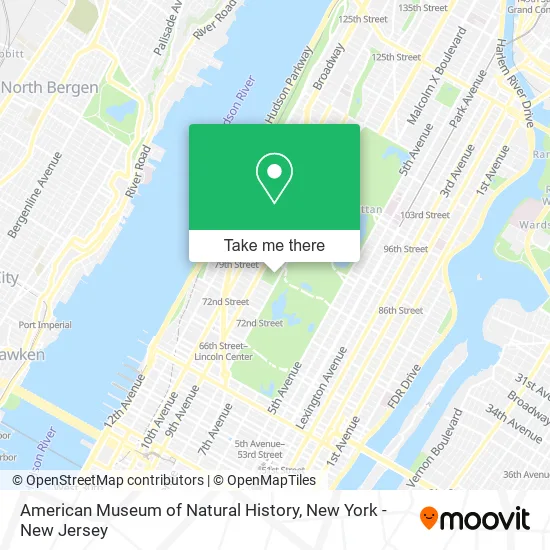 American Museum of Natural History map