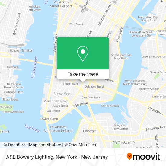 Mapa de A&E Bowery Lighting
