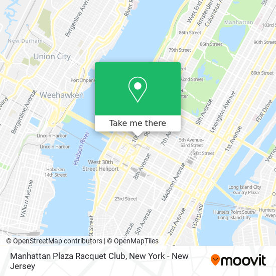 Manhattan Plaza Racquet Club map