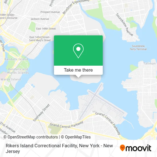 Rikers Island Correctional Facility map
