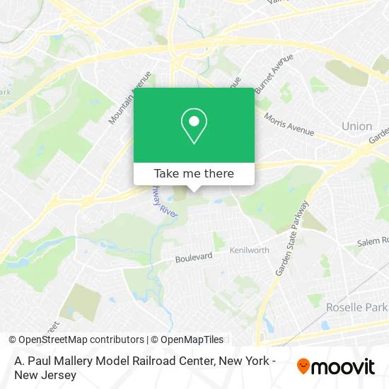 A. Paul Mallery Model Railroad Center map