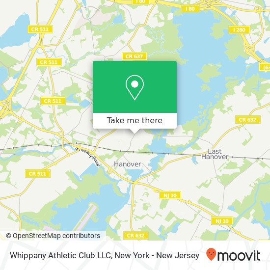 Mapa de Whippany Athletic Club LLC