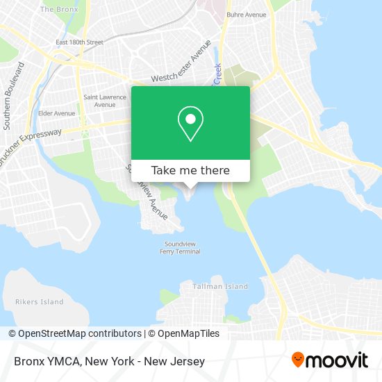 Bronx YMCA map