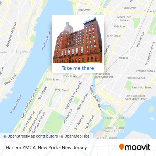 Harlem YMCA map