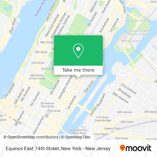 Mapa de Equinox East 74th Street