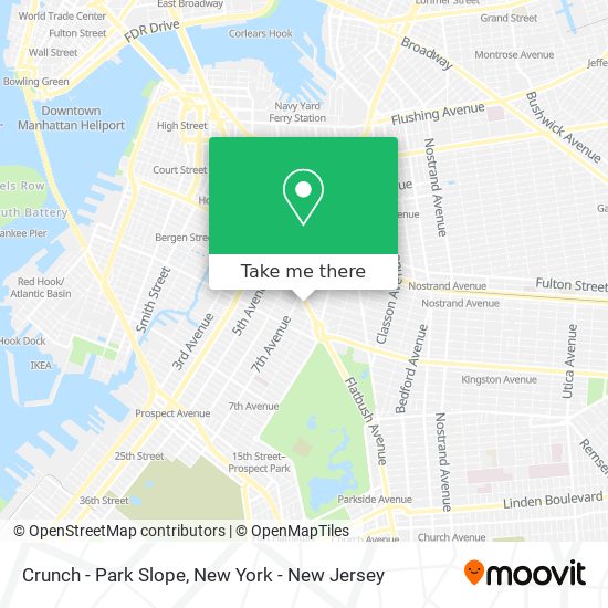 Crunch - Park Slope map