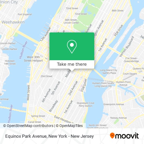 Equinox Park Avenue map