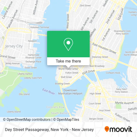 Dey Street Passageway map