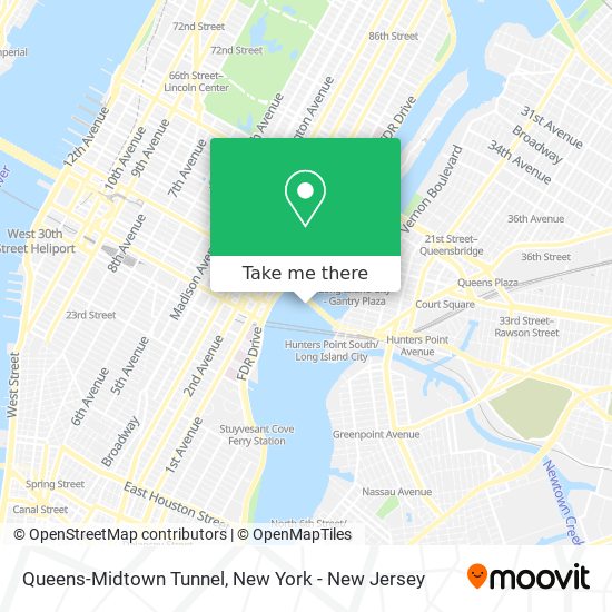 Queens-Midtown Tunnel map