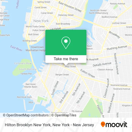 Hilton Brooklyn New York map