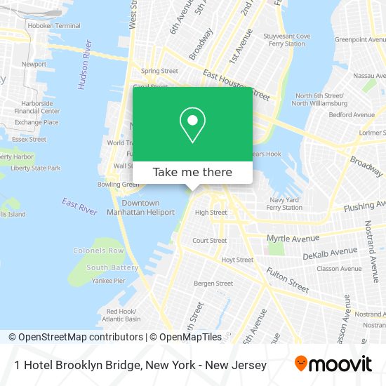 Mapa de 1 Hotel Brooklyn Bridge