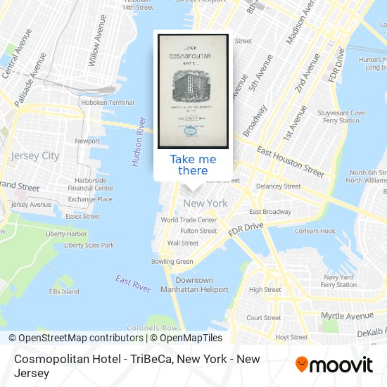 Mapa de Cosmopolitan Hotel - TriBeCa
