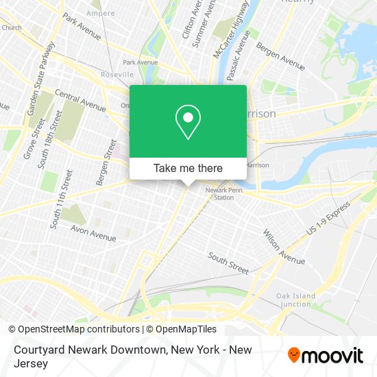 Courtyard Newark Downtown map