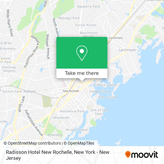 Radisson Hotel New Rochelle map