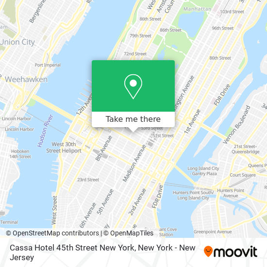Mapa de Cassa Hotel 45th Street New York