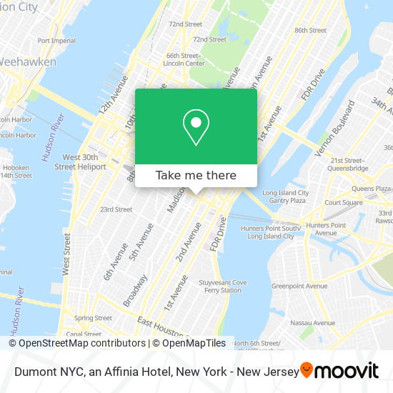 Dumont NYC, an Affinia Hotel map