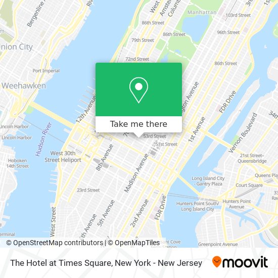 The Hotel at Times Square map