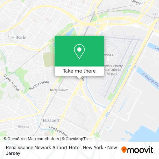 Mapa de Renaissance Newark Airport Hotel