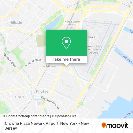 Mapa de Crowne Plaza Newark Airport